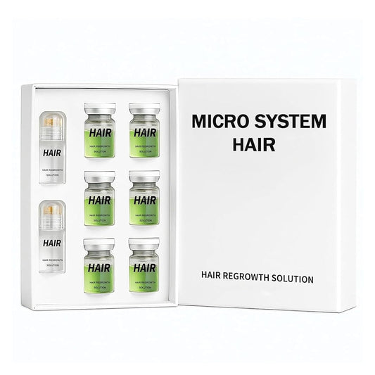 Hair Regrowth System, Advanced Hair Growth Treatment Ginseng, Eclipta Prostrata, Peppermint Oil & Ginger Root, Strengthens Roots, Thickening Serum for Men & Women