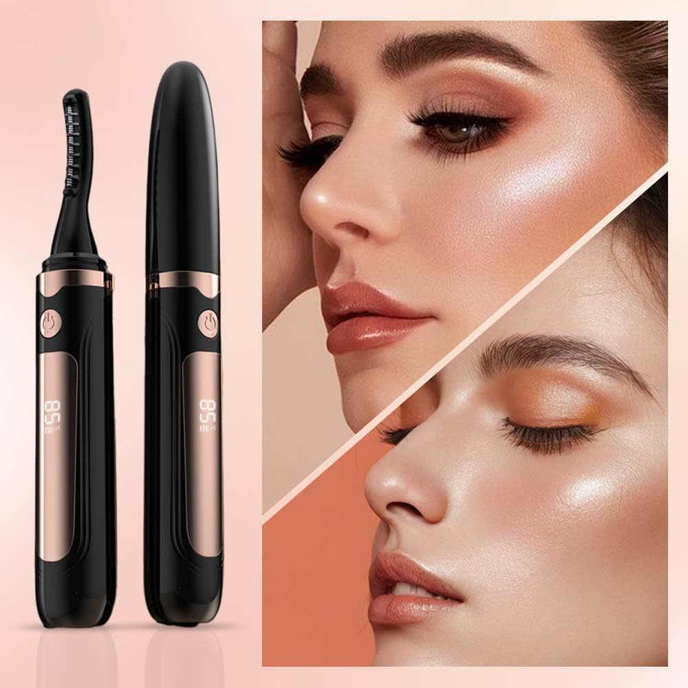 Heated Eyelash Curler, 2025 New Electric Eyelash Curler, Portable USB Type-C Makeup Tools for Travel,Women (White*1)