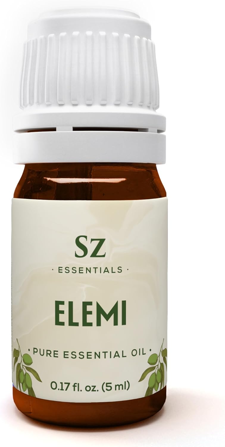 Elemi Essential Oil (Canarium Luzonicum) - 100% Pure and Undiluted - Fresh, Citrusy & Spicy Scent with Subtle Balsamic and Peppery Undertones - Therapeutic Grade & Vegan -0.17 oz (5ml)
