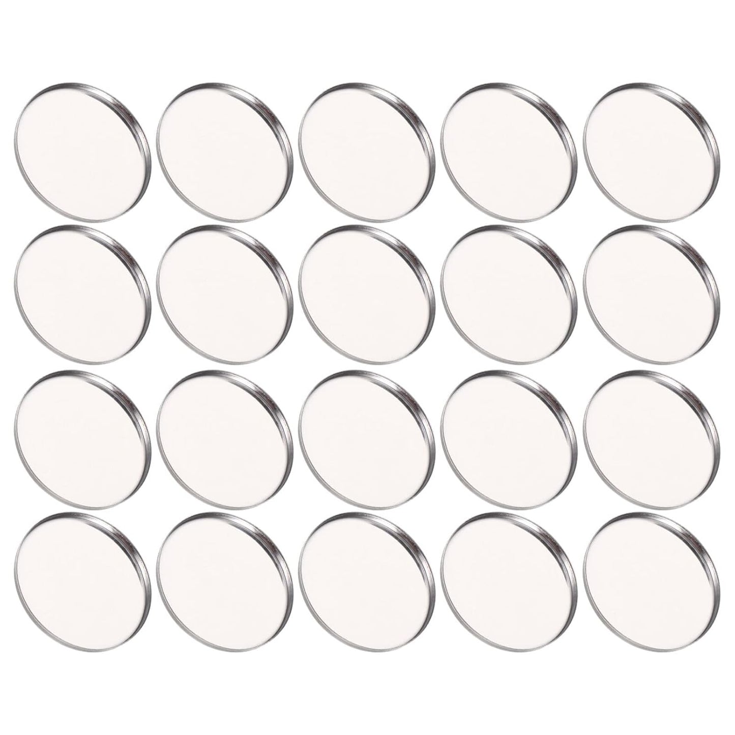 20pcs Metal Makeup Eyeshadow Jars Pan Palettes Tin Lipstick Foundation Single Holder Watercolor Eye Tray Steel Round Blush Pans Magnetic Cosmetic Plate Empty Pigment for