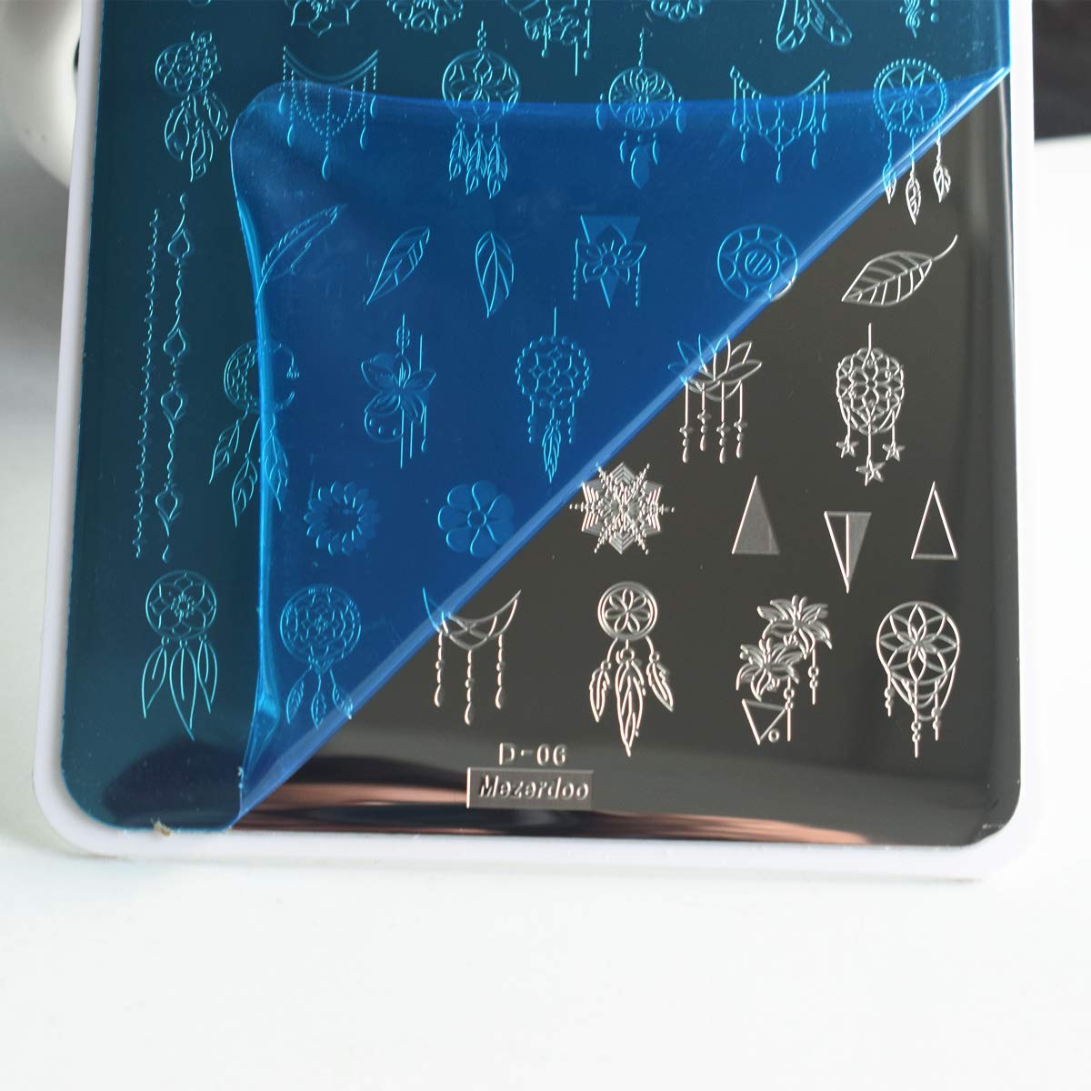 2pcs Mix Nail Art Stamp Template Dreamcatcher Feather Pendant Image Nail Stamping Plates Cute Animals Cartoon DIY Designs Manicure Stamper Plate Stencils