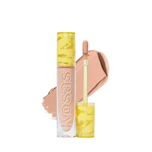 Kosas Revealer Concealer - Medium Coverage Makeup with Hyaluronic Acid, Conceals Dark Circles Under Eyes, Dark Spots and Blemishes + Brightens, Hydrates, Long-Lasting & Vegan, (Tone 6.3 N)
