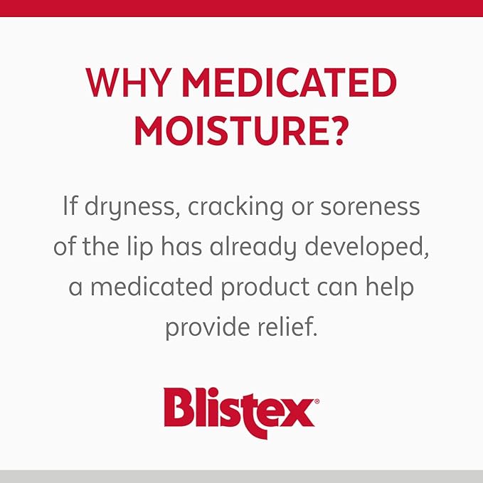 Blixtex Lip Medex Lip Protectant - Relieves Chapped and Sore Lips (2 Pack) (.25oz)