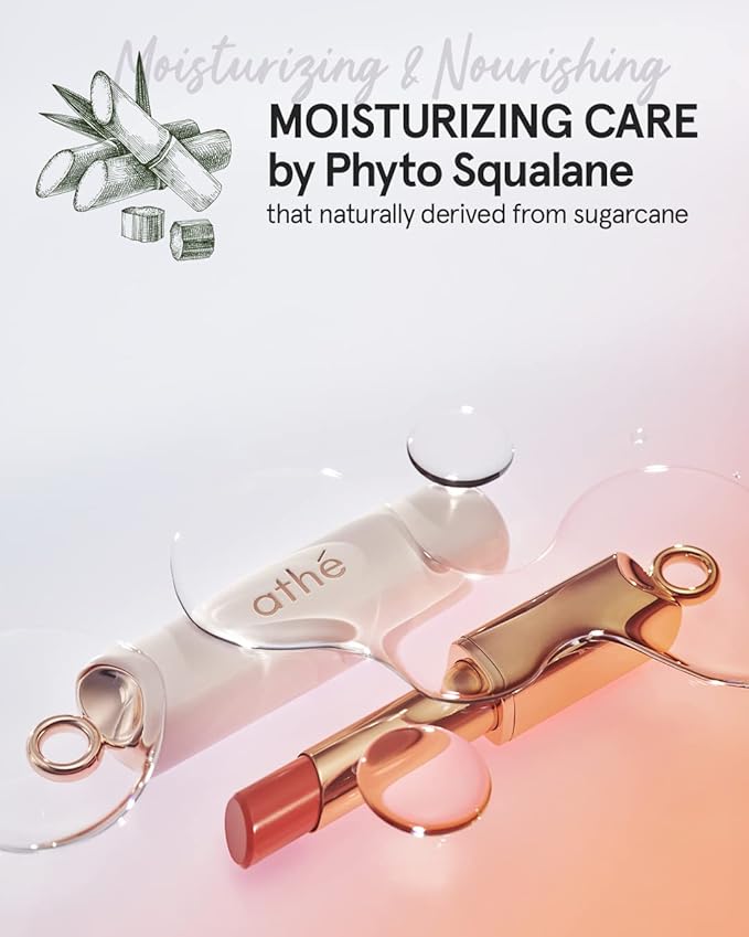 ATHÉ Authentic Lip Balm 09 INNOCENT (Tinted), Lightweight Wear & Plumping Lips without Stickiness, Moisturizing & Nourishing Plant-Based Vegan Chapstick for Dry, Petrolatum Free, Cruelty-Free