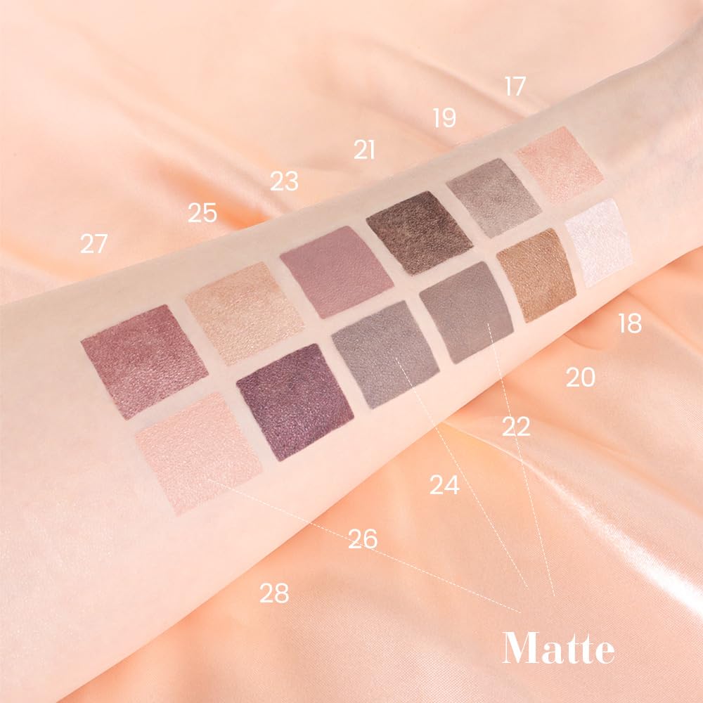 evpct 12Pcs Capsule Cream Eye Shadow Brightener Sticks Set for Eyes, Champagne Pearl Taupe Bronze Cocoa Stone Putty Smoky Amethyst Shimmer Matte Pencil Eye shadow Applicator Stick Palette Makeup 02