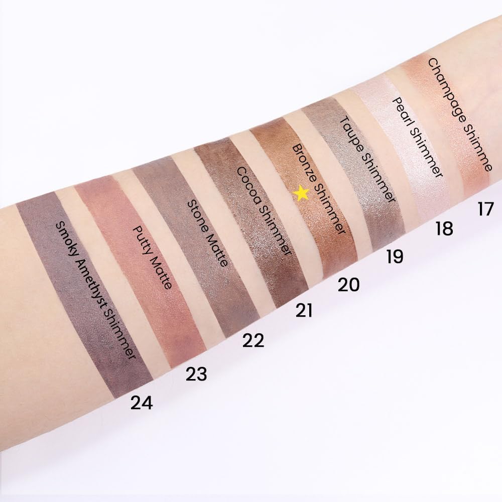 evpct 2Pcs Cream Eyeshadow Sticks Set for Eyes Waterproof, Bronze Shimmer Matte Eye shadow Stick Pencil Pen Bulk sombras en crema para ojos 20+20