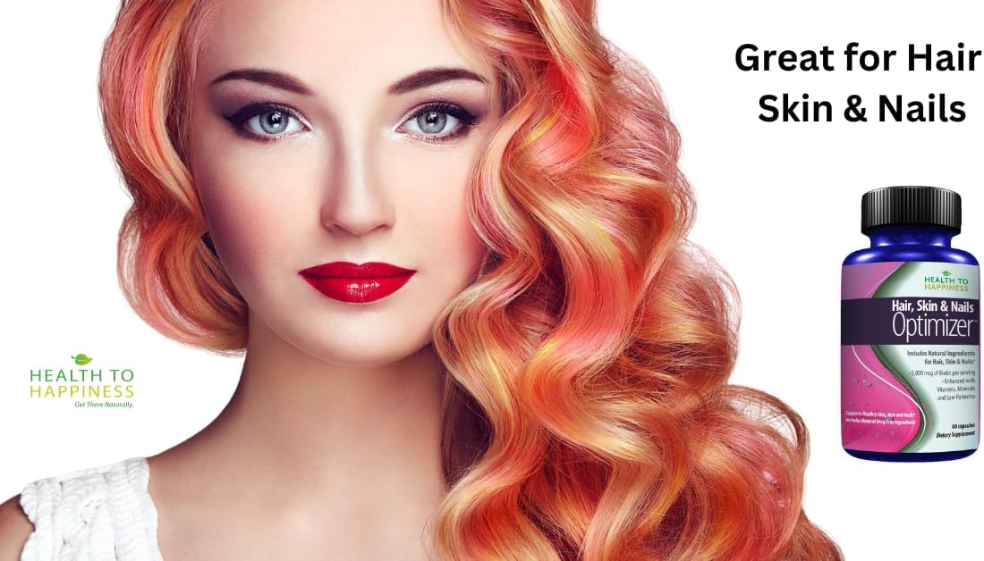 Hair Growth Formula – to Make Your Hair Grow & Skin Glow | Hair, Skin & Nails Optimizer with 5000 Mcg of Biotin, Hydrolized Collagen & More – for Men & Women, 60 caps for 30 Days Use