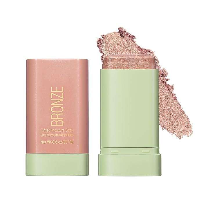Blush Stick, Cream Blush Stick for Cheeks & Lips, Blendable Long-Lasting Multi-Use Contour Stick & Highlighter Makeup (SOFT GLOW)