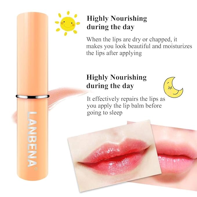 LANBENA Chameleon Lip Balm Nourishing Moisturizing Lip Care Daily Use Natural Extract Beauty Makeup Lipstick