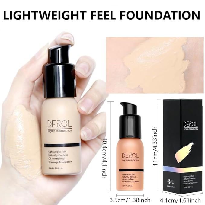 Foundation Full Coverage Liquid Foundation Cream - Lightweight Concealer - Suitable for All Skin Types (cheese 03)