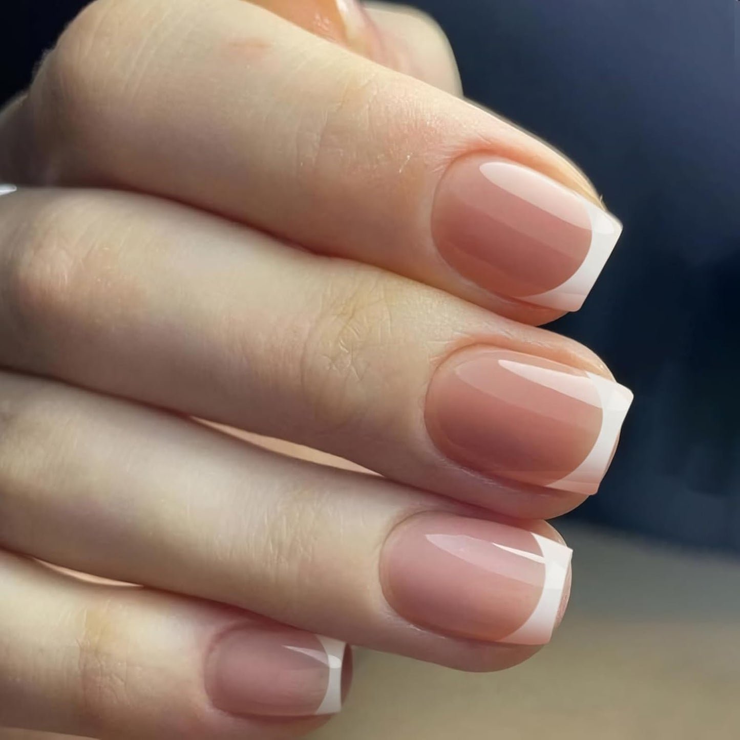 Born Pretty French Manicure Kit, Nail Stamper and 2Pcs Gel Nail Polish, Include Jelly Natural Pink White Colors for French Tip, U V Light Cure