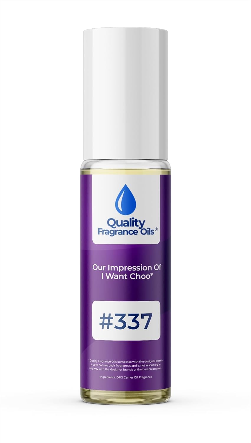 Quality Fragrance Oils' I Want Choo Impression #337 | Long-Lasting Perfume Oil, Alcohol-Free, Strong Scent, 10ml Roll-On | Affordable Alternative to Designer Fragrances