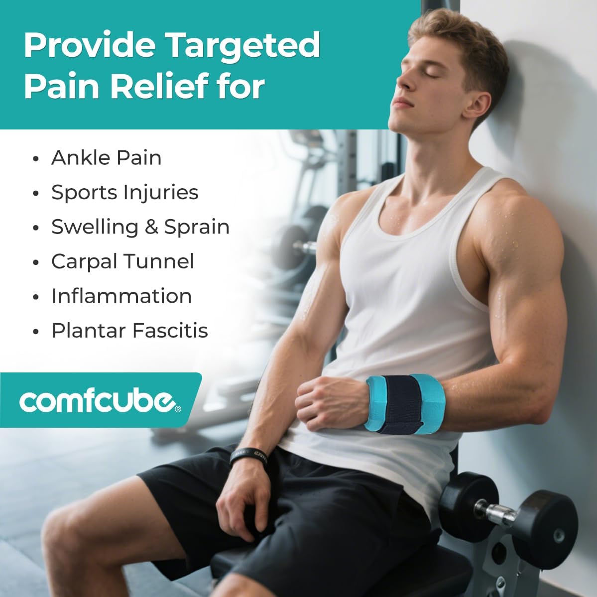 Ice Pack for Injuries, Reusable 2 Hours Long Lasting Flexible Cold Ice Pack Wrap for Swelling, Bruises, Sprain, Joint and Muscle Pain Relief, for Ankle, Wrist, Elbow & More Green