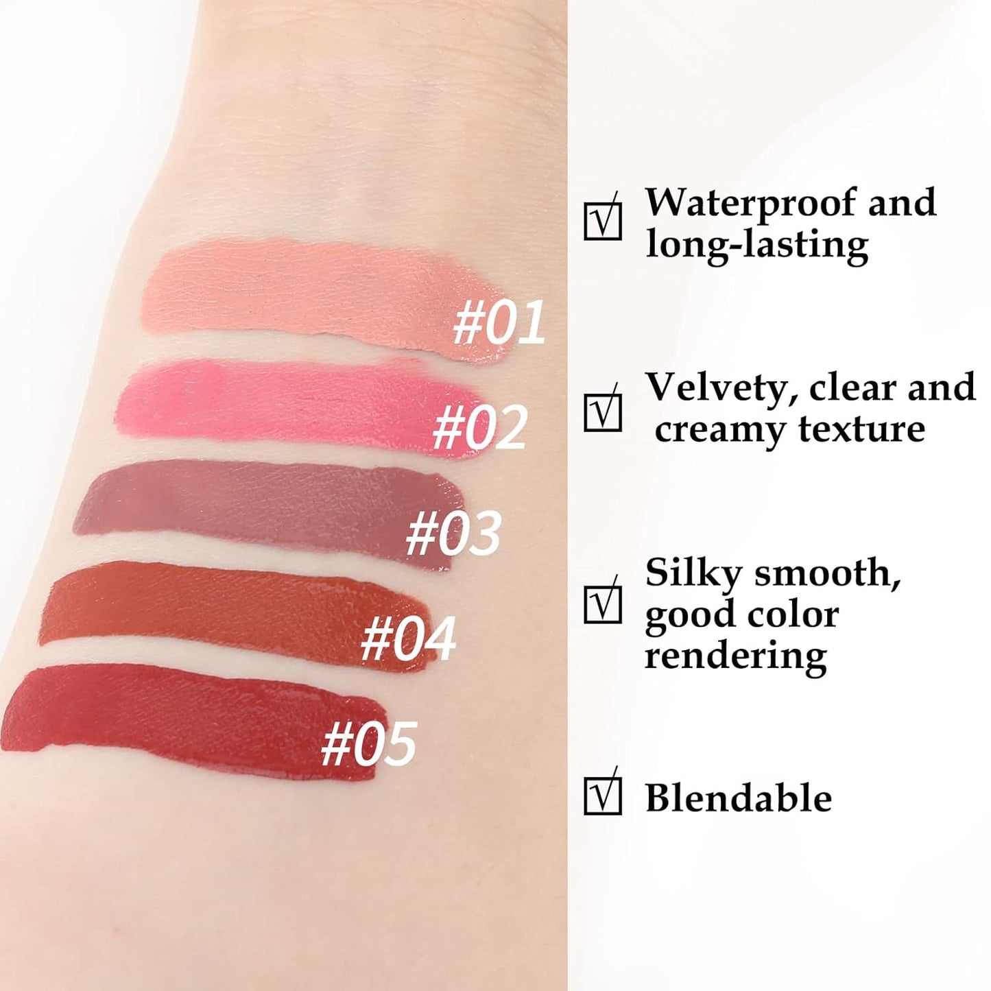 Boobeen Liquid Blush Velvet Cream Blush Makeup Matte Soft Gel Face Blush Makeup for Cheeks, Lightweight Blendable Liquid Blush Stick, Long-lasting Smooth Natural Blush Color