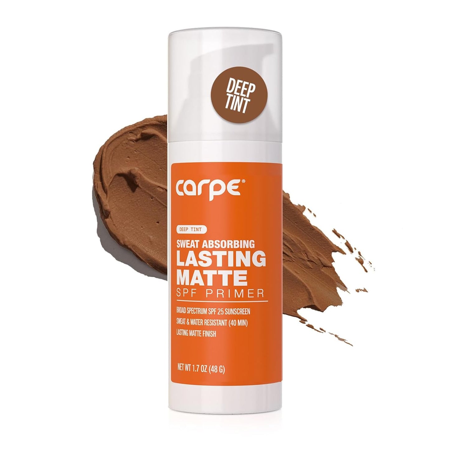 Carpe Primer Face Makeup Base ~New~ Zinc Mineral Sunscreen Face SPF 25 (Deep Tint Primer) Lasting Matte Primer For Oily Skin And Tinted Sunscreen