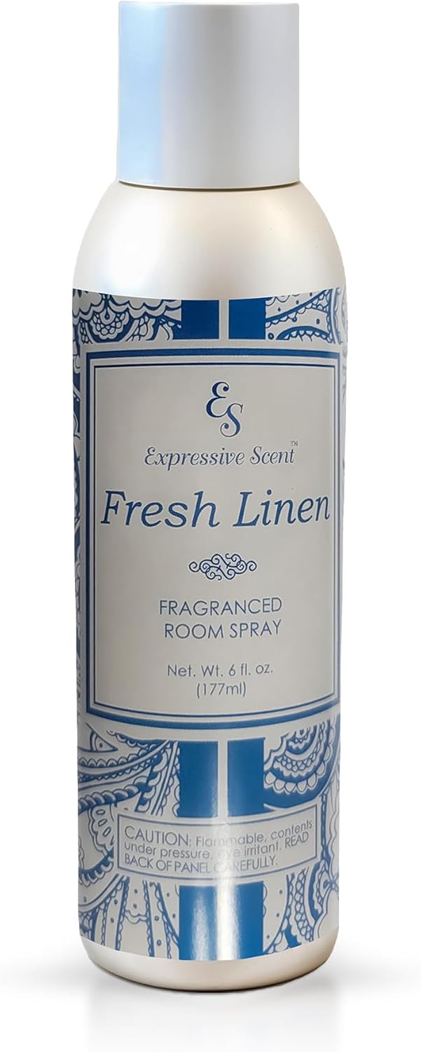 Expressive scents Aromatic Room Spray - Long Lasting fresh linen Air Freshener for Home & Office – Air Freshener for Bathroom & Small Spaces 6 FL Oz