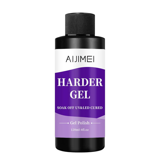 AIJIMEI 120ml Harder Gel Builder Gel Nail Builder Strengthener for Nail Art Versatile Use for All Types, Fast Drying Harder Gel Extension, 4 Fl Oz