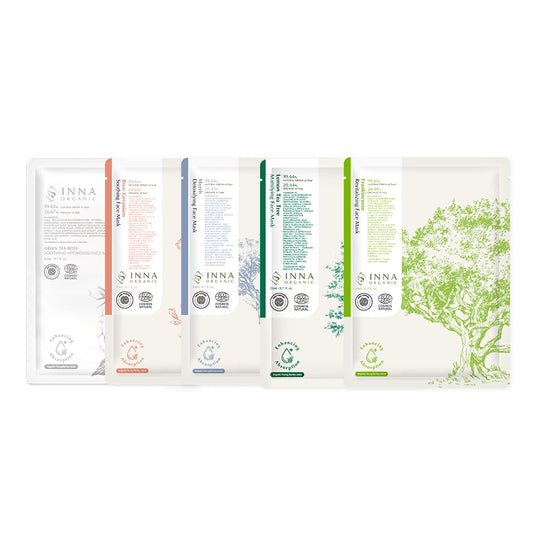 INNA FIRST PICK SET, Anti-aging, Deep Hydration, Soothing, Luxury Clean Beauty, Home SPA, EWG and COSMOS Certified, Pack of 5…