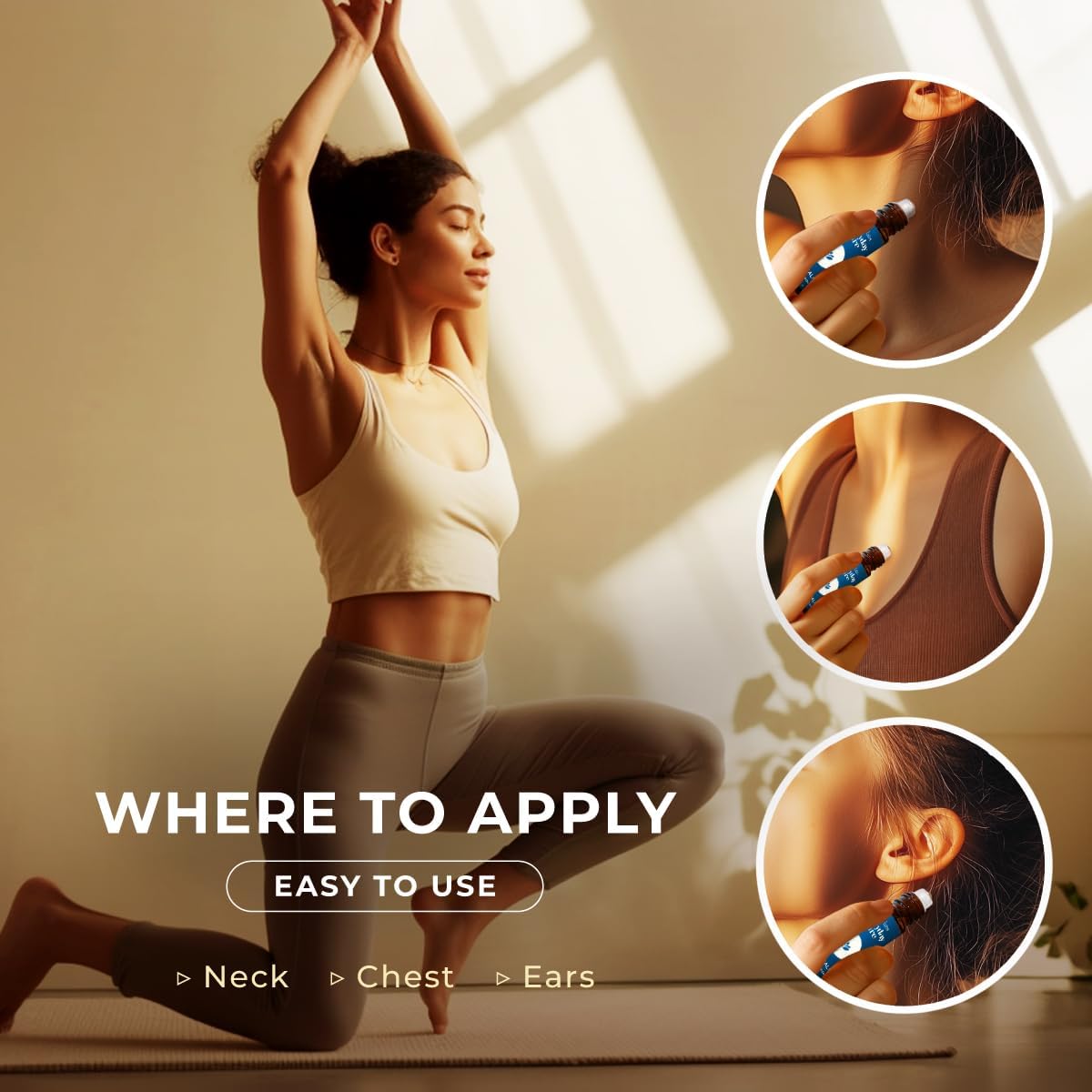 Gya Labs Deep Calm Essential Oil Roll on - Relaxing Gifts for Women, 100% Pure Natural Calming Oil, Chamomile & Lavender Aromatherapy Blend, Travel Size (0.34 Fl Oz)