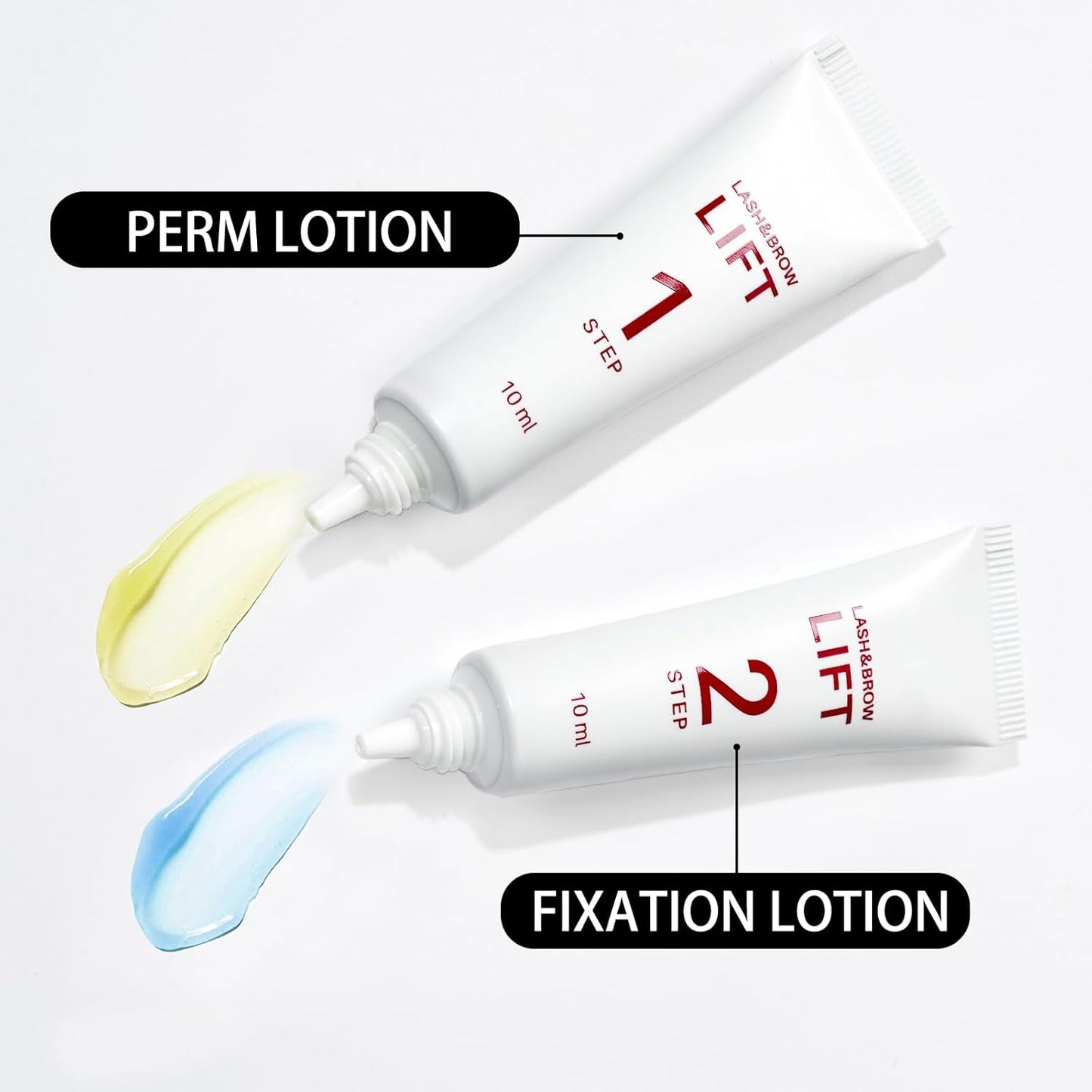 ICONSIGN 2-in-1 Lash Lift Kit Brow Lamination Kit, High-capacity Lotion Tube Design Eyelash Perm Kit Perm & Setting Lotion for Salon or Home Use, White