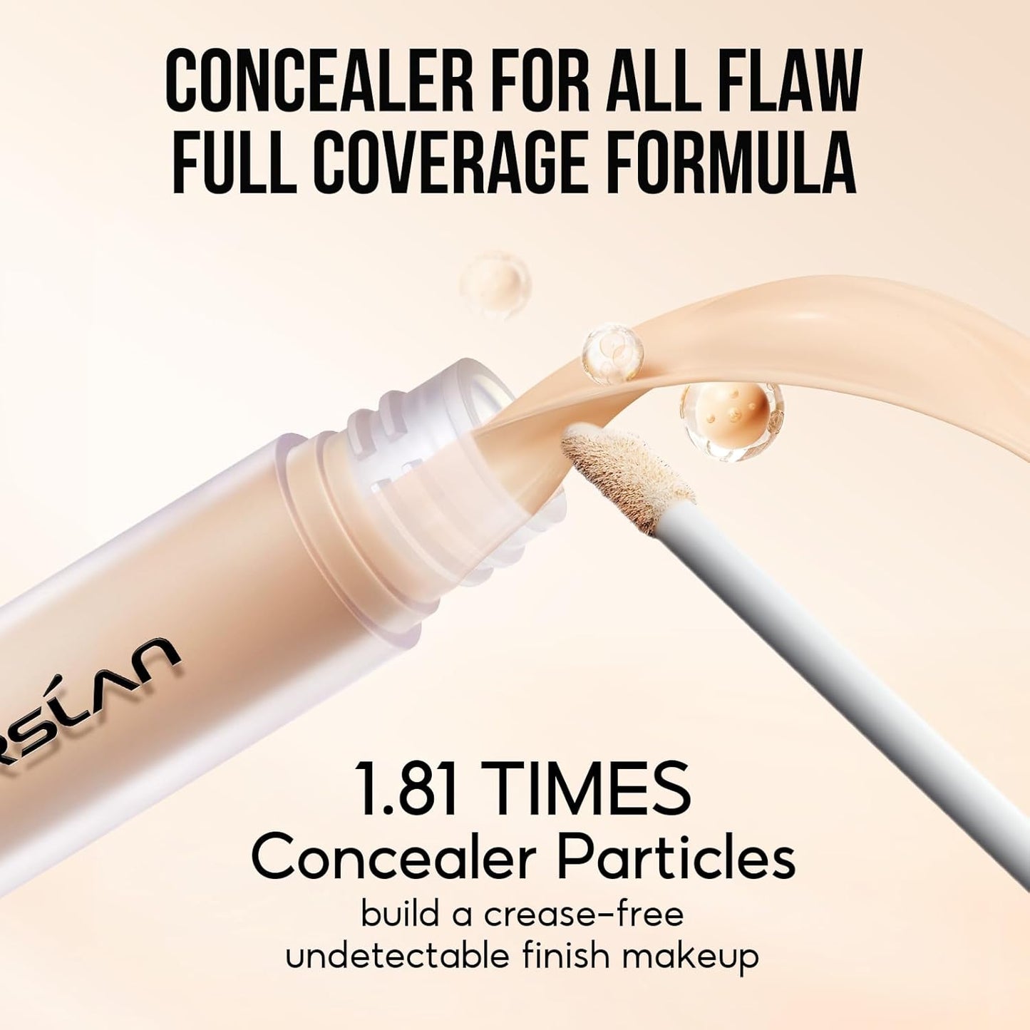 Hydrating Concealer - Full Coverage Matte Finish, 16H Long Lasting Corrects Dark Circles, Redness, Blemishes, 02 Nude