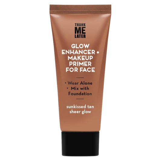 Elizabeth Mott Thank Me Later Glow Enhancer - Hydrating Face Primer & Highlighter for Radiant Skin, Vegan & Cruelty-Free, No Sulfates, Parabens, or Phthalates - Tan Sheer Glow Shade - 30g