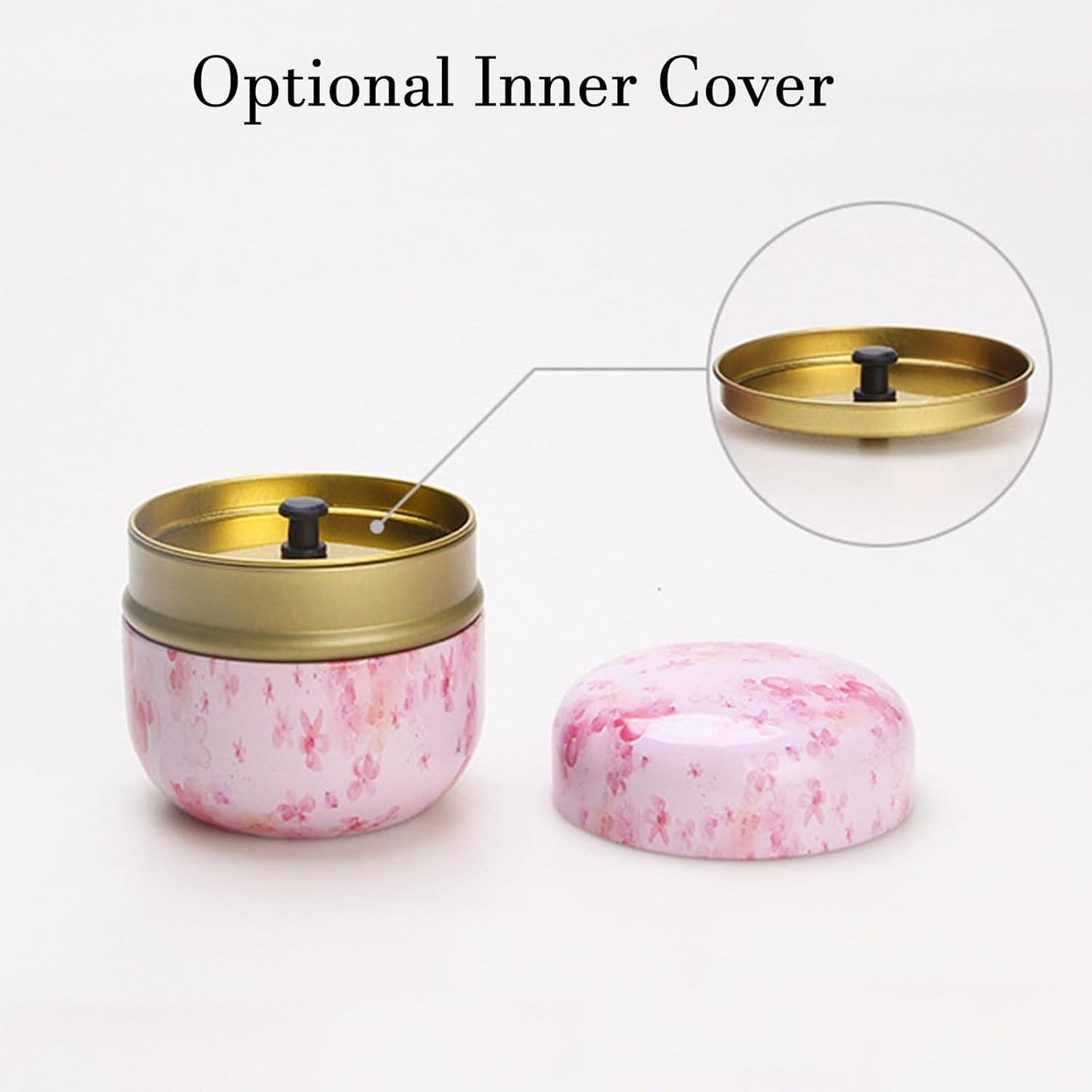 Body Powder Puff and Container for Dusting Powder, Women Powder Puff and Powder Case for Bath and Travel (Sakura)