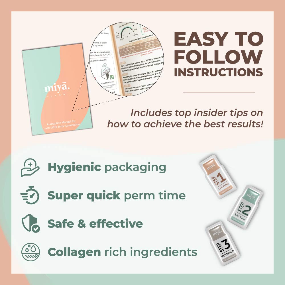 2 in 1 Lash Lift & Brow Lamination Kit | Instant Fuller Eyebrows, Eyelashes | Salon Result lasts 8 weeks | Professional LVL, Perm, Laminate with Silicone Shields, Lash Picks