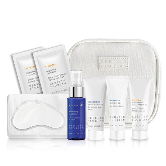 Kerstin Florian Skincare Starter Kit: A Deluxe Spa Set and Gift Basket for Complete Bath and Face Care - Unveil Radiant Beauty with Body Lotion, Face Skincare, and More in a Stylish Kit