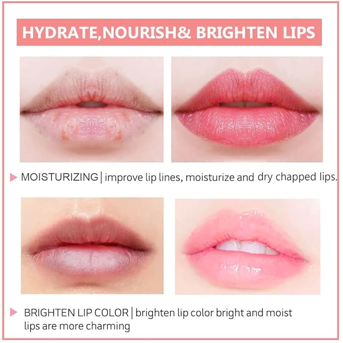 Bee Lip Balm Honey Pot, Strawberry & Honey Moisturizing Propolis Lip Mask, Hydrating & Prevention Dry and Cracked Lip Scrubs Exfoliator, Reduces Lip Lines (2Pcs Yellow)