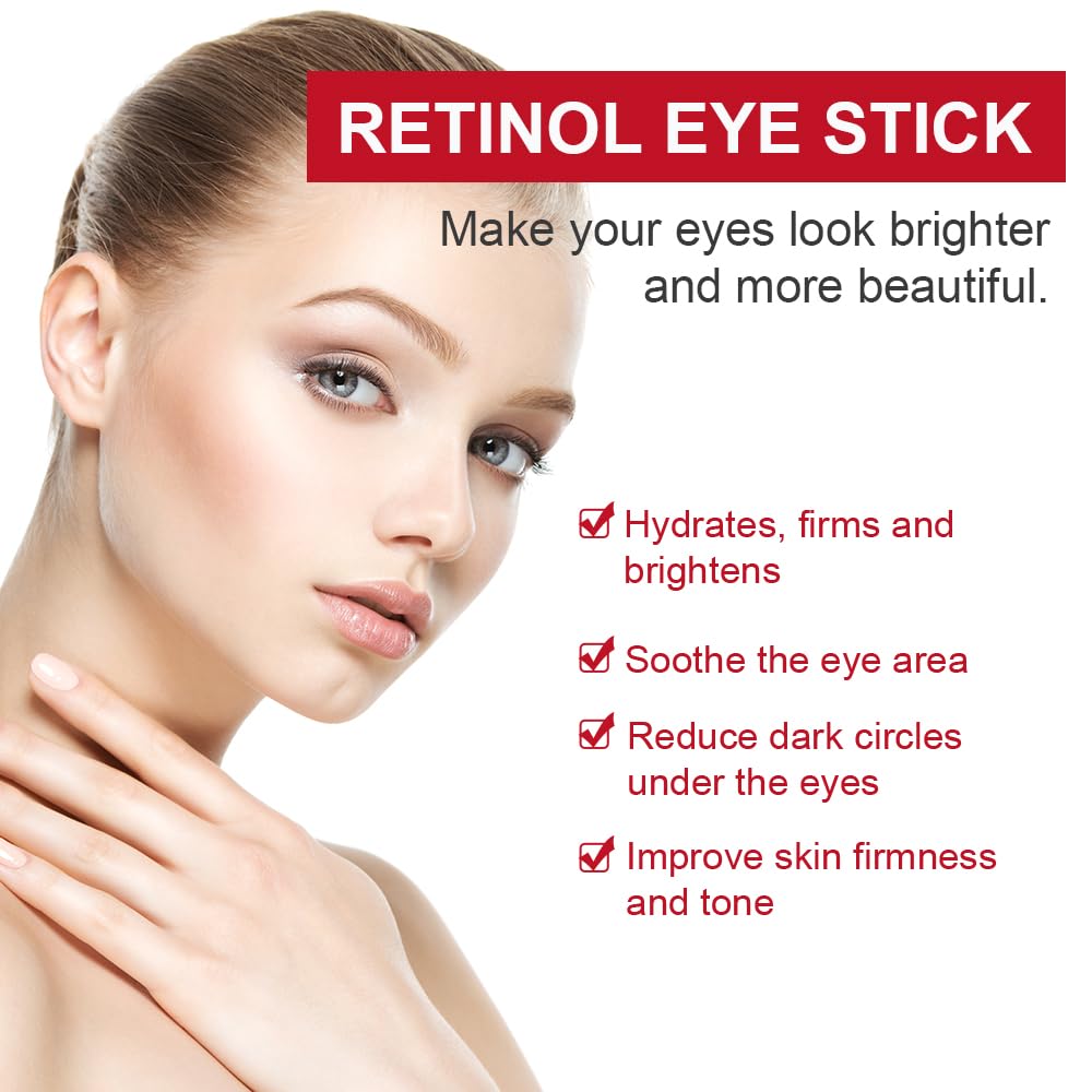Retinol Eye Stick-Peace Out Dark Circles with this Anti-Aging Eye Cream and Brightening Balm Visible in 3-4 Weeks Reduces Fine Lines and Puffiness, Banishes Wrinkles and Dark Circles under Eye