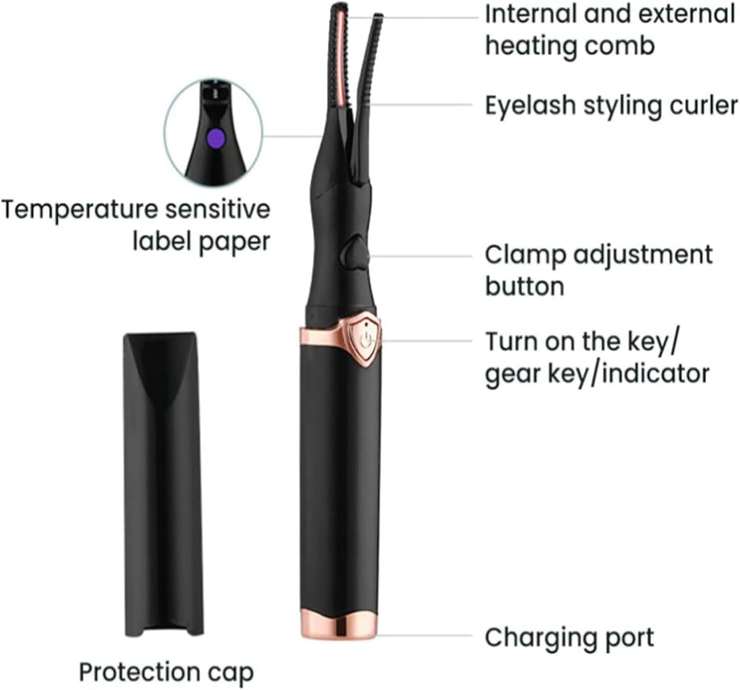 Aboutabsent Eyelash, Electric Eyelash Curler, Caedralash Eyelash Curler, New Heated EyelashCurler, Portable Heated EyelashCurler, Mini Natural Eyelash Tool, Electric EyelashCurler