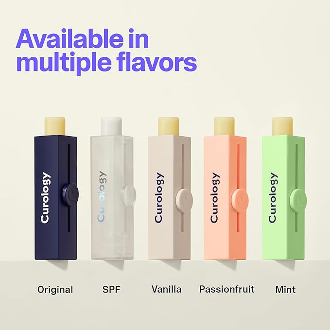 Curology Lip Balm, Nourishing Hydration for Dry Chapped Lips, Shea Butter Softens and Smooths, Subtle Passion Fruit