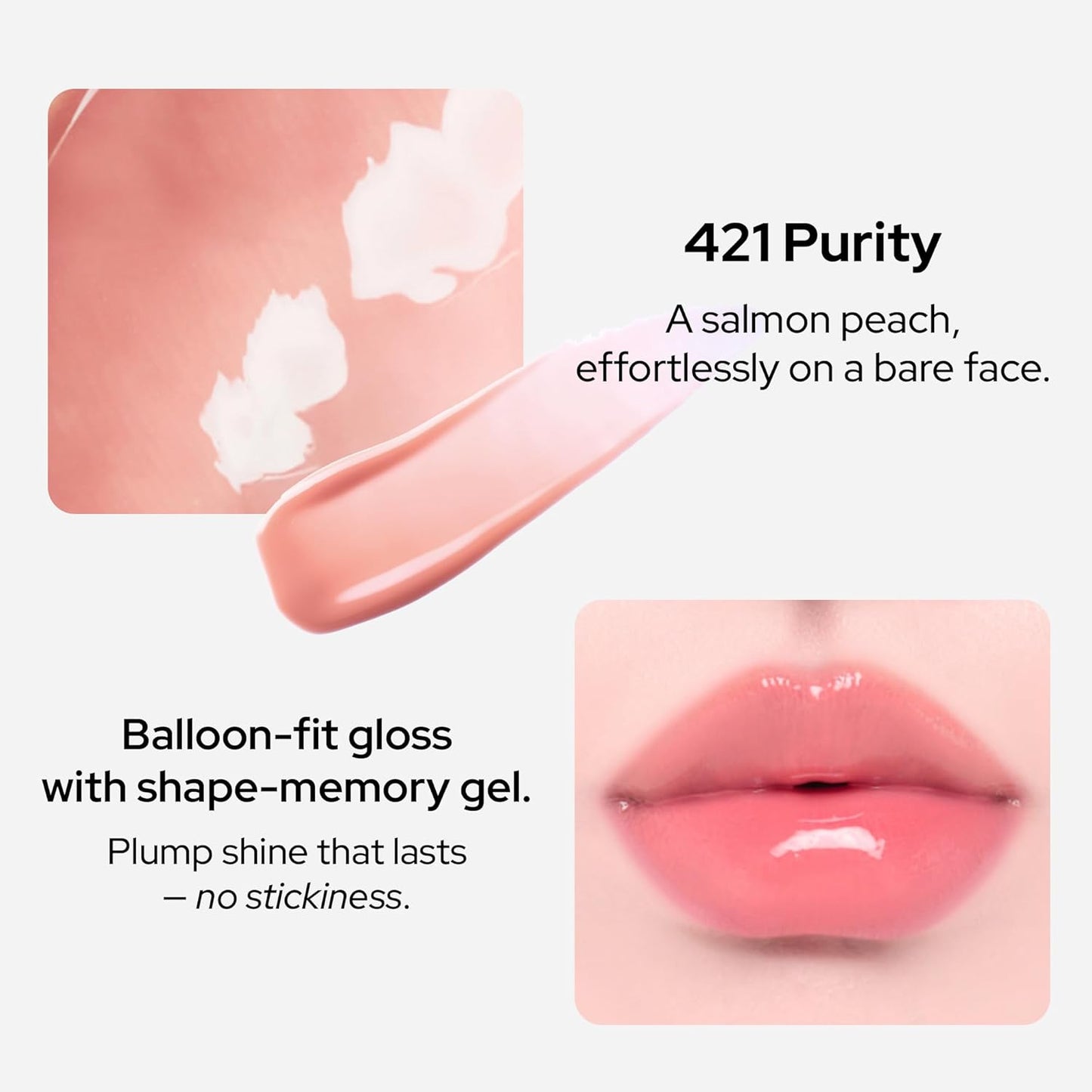 Unseen Balloon Tint, 6 Colors Set for All Skin Types. Buildable Color, Long Lasting Glossy Lip Stains, Lightweight Lip Gloss Make up (Purity, 1 Oz)