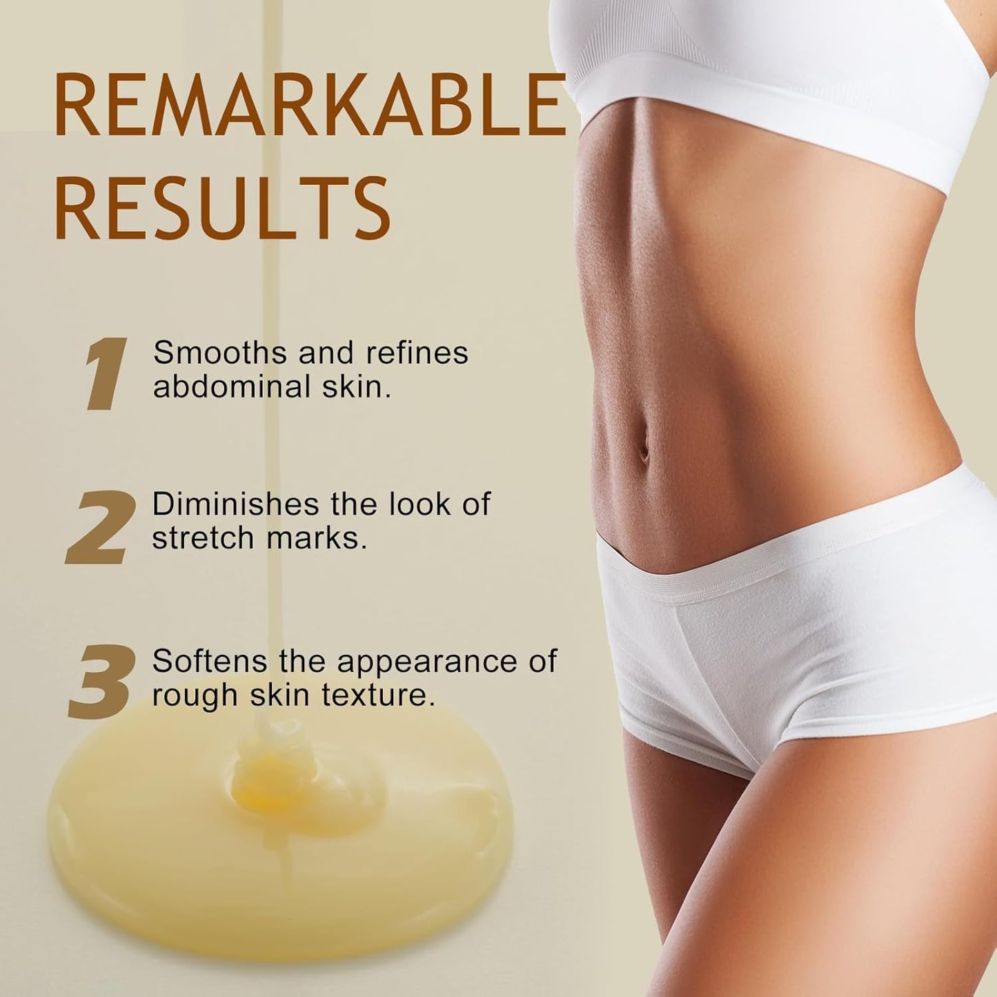 B Flat Belly Firming Cream - Stretch Mark Treatment - Clean and Gentle Belly Cream - Skin Tightening Cream for Cellulite for Stomach Mark & Thighs & Butt, Moisturizing Lifting Body Lotion