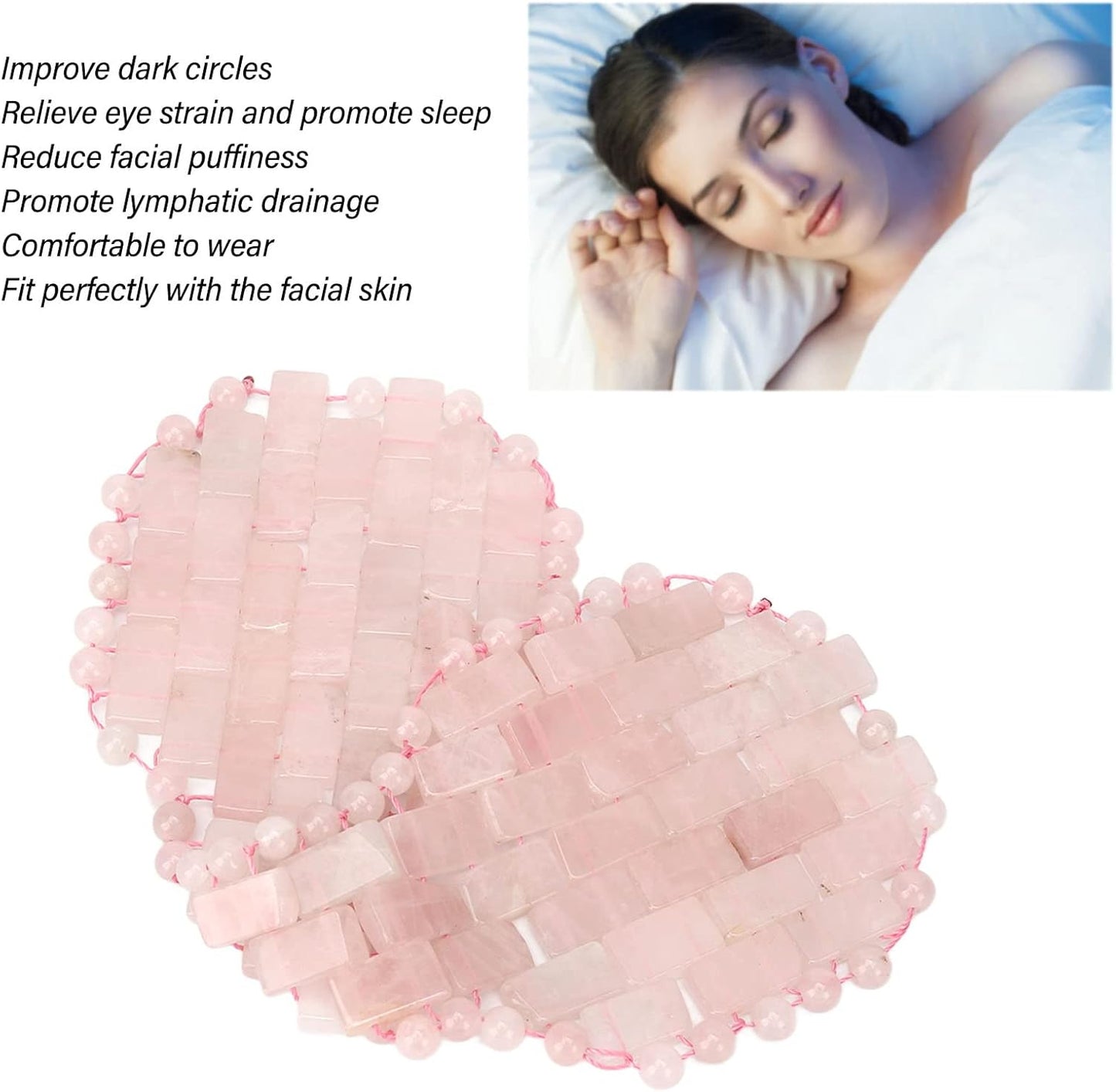 HURRISE Jadestone Eye Pad,Jade Eye Mask,Stone Patch Massage Sleep Eye Pad Jadestone Eye Patch Relaxation, Jadestone Eye Patch Fitting Comfort Eye Covers for Men Women