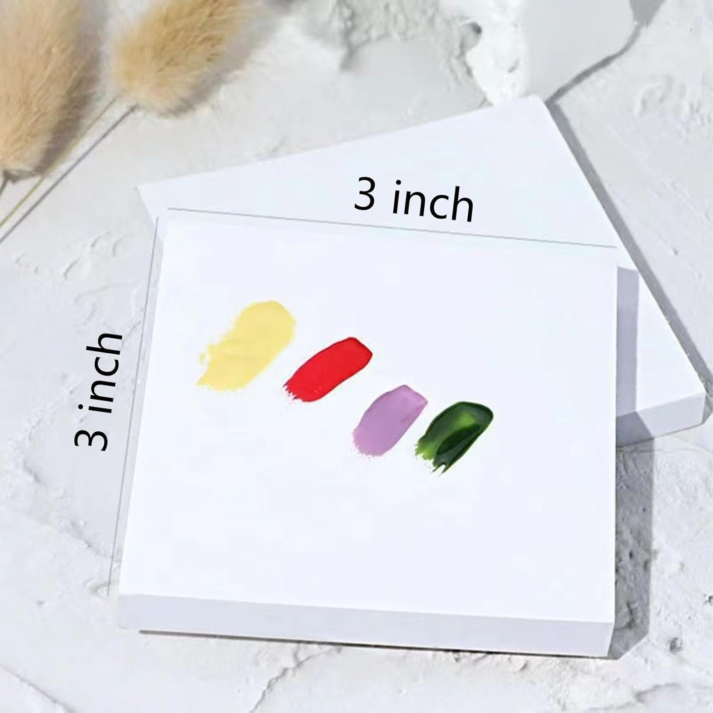 50 Sheets Disposable Nail Polish Palette Paper Nail Art Mixing Palette Papers Portable Waterproof Nail Art Makeup Palette Nail Gel Mixing Tool with Nail Palette Stirring Rod (50pcs)