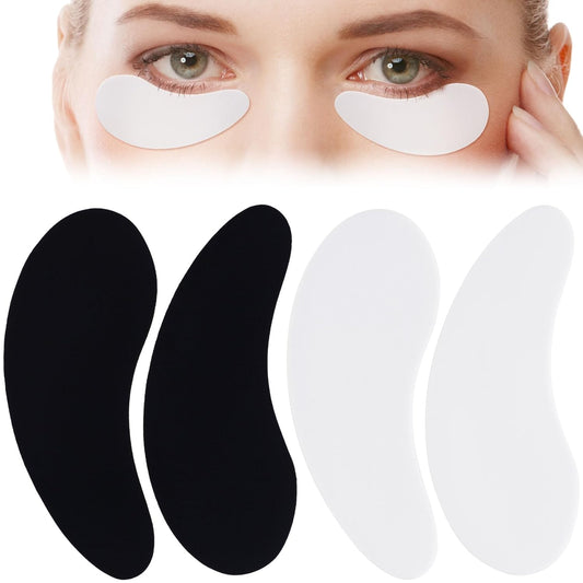 Reusable Under Eye Patches 2 Pairs, Silicone Eye Patches Eye Pads, Under Eye Mask for Skin Care Effect to Reduce Wrinkles and Fine Lines (Black, White)