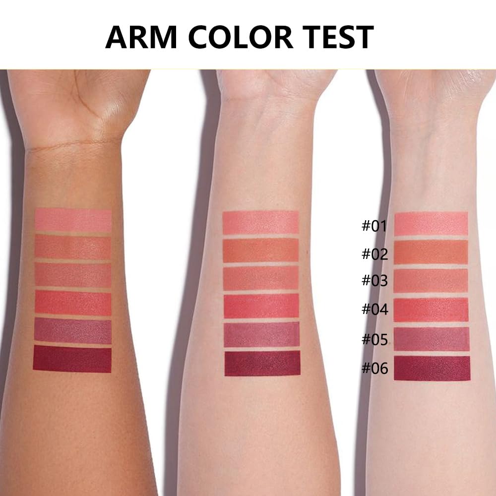 2Pcs Matte Lipstick Crayon Set for Women, Rose Pink Ruby Red 24 Hour Lipstick Lip Liner Pencil, Neutral Lip Stick Lipliner Long Lasting Waterproof Smudge Proof, Vegan & Cruelty-Free, 01+04