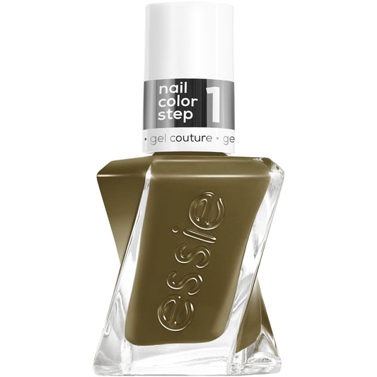 essie Gel Couture Nail Polish, Long-Lasting Olive Green Nail Polish, Vegan, Totally Plaid, 0.46 fl oz