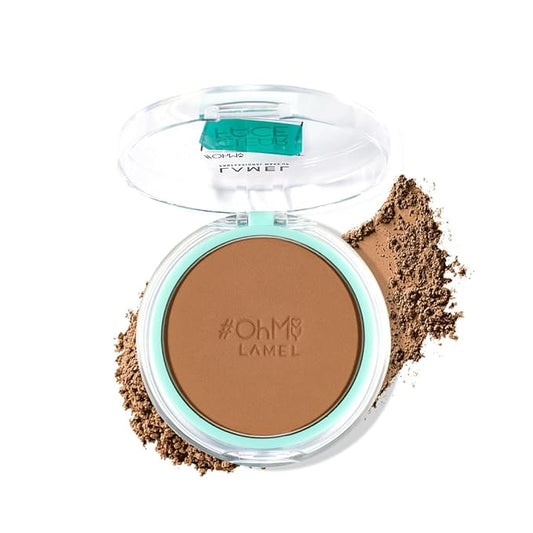 Lamel OhMy Clear Face Powder - Light Natural Coverage & Suet Control - Cruelty Free - Warm Beige N.407