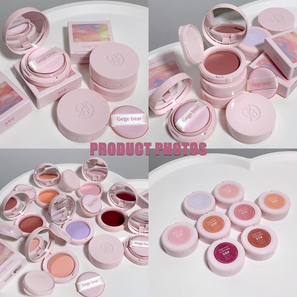 Air Cushion Blush,Wearing Skin Tint Blush Makeup for Cheeks,Smudge Proof, Natural-Looking, Dewy Finish,Easy to Apply and Create a Natural Flush