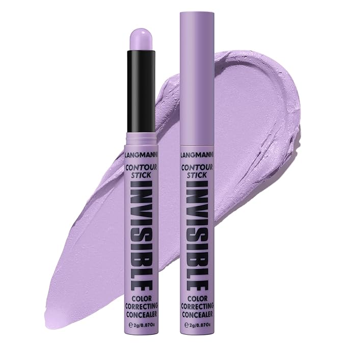 Jolilab 1 Color Contour Stick Concealer Stick Cream Palette Contour Multifunctional Contouring Makeup Kit for Face Highlighter Makeup Stick Set Long Lasting & Waterproof (03#purple, 1)