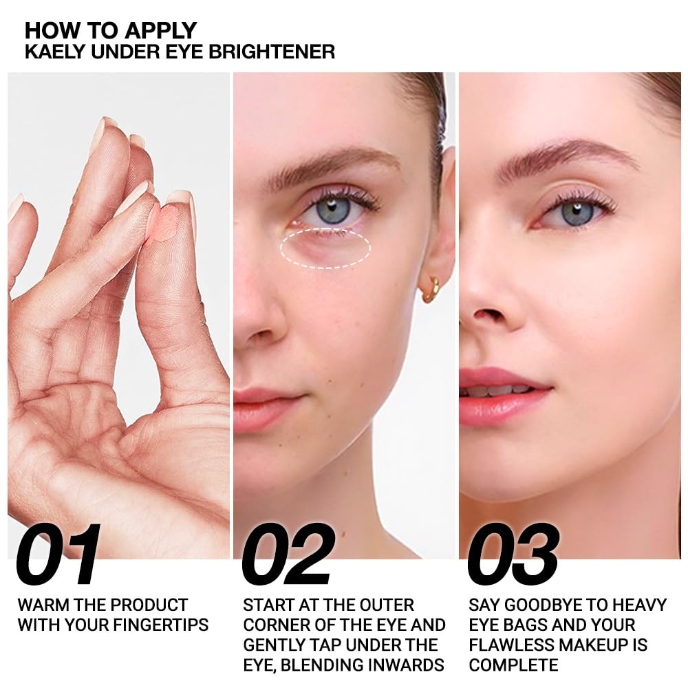 evpct 2Pcs under Eye Brightener, Nourishing Luminous under Eye Concealer Color Corrector for Dark Circles, Waterproof Naturactor Concealer Pot make up for Eye Ring corrector de ojeras, 06# Rose Pink