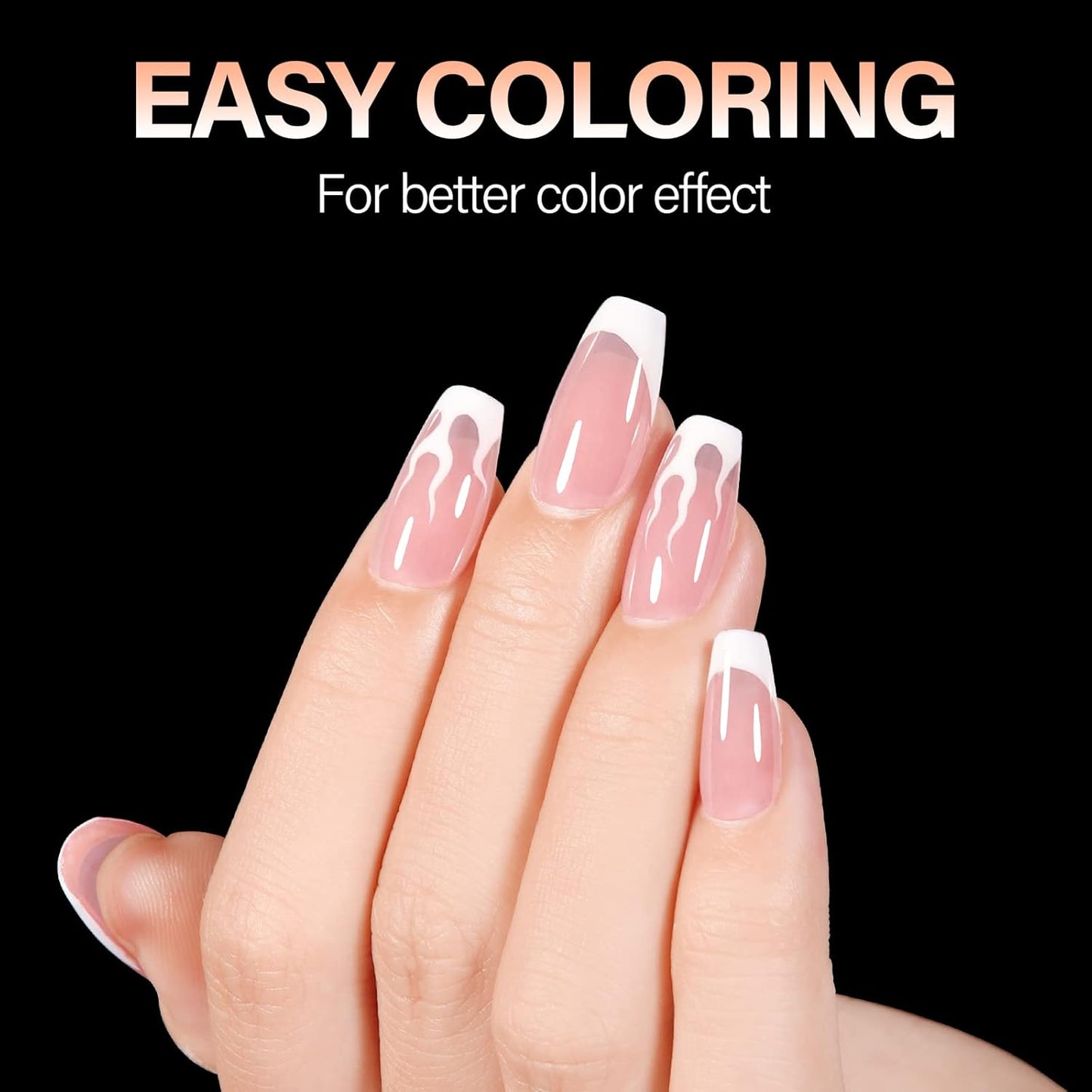 AILLSA Clear Coffin Nail Tips 504pcs Short Gel Nails Tips Soft Full Cover False Nail Tip Pre-shaped Press on Nails Tip for Extensions Gel DIY Salon Art 12 Sizes