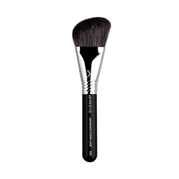 Sigma Beauty Professional F23 Soft Angled Contour™ synthetic Face Makeup Brush with SigmaTech® fibers for Contouring, Sculpting and Highlighting