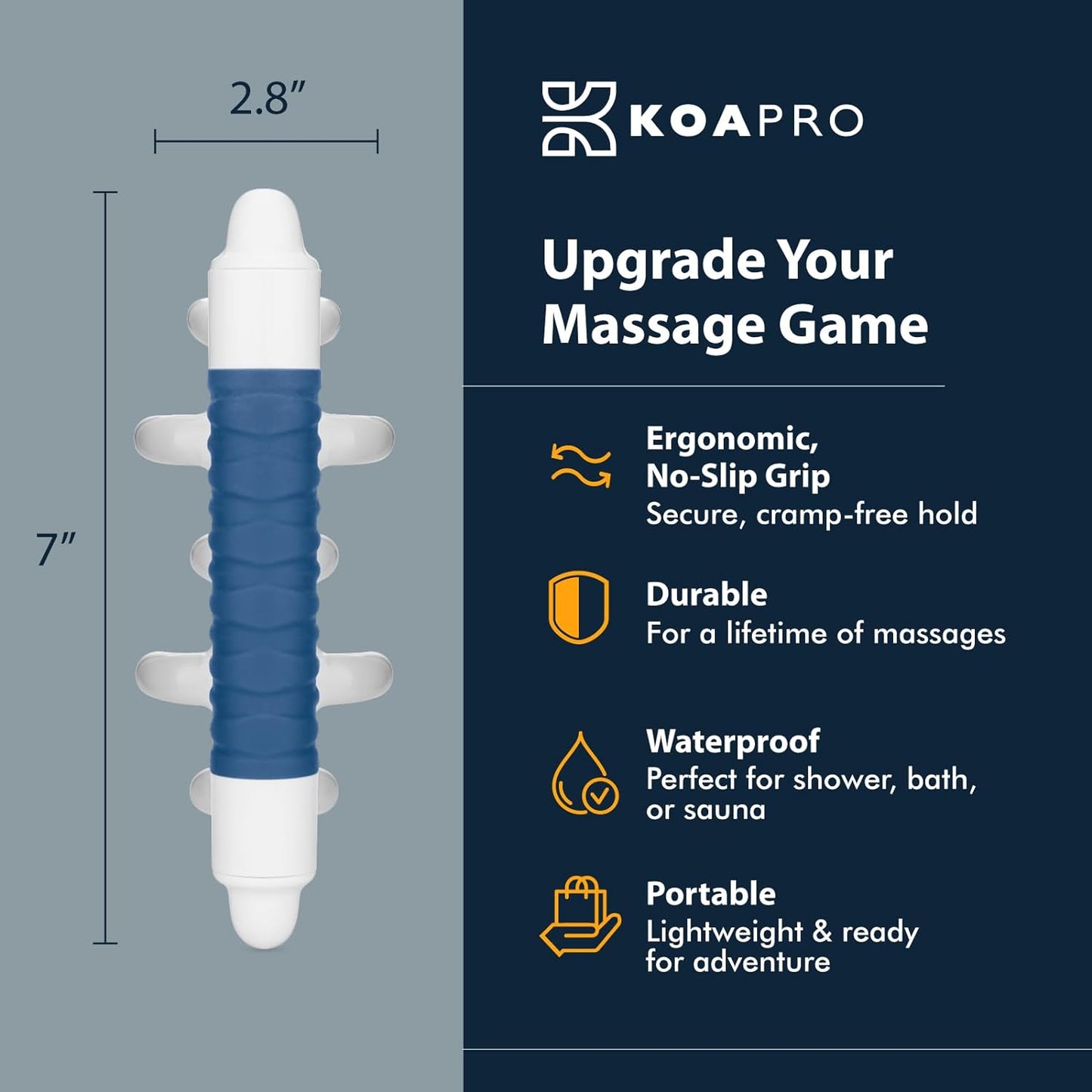 KOAPRO Fascia Massage Tool Blaster for Cellulite, Muscle Knots, Trigger Points - All-in-One Full Body Myofascial Release Tool, Facia Blaster, Targeted Tension Relief, Effective Back and Neck Massager