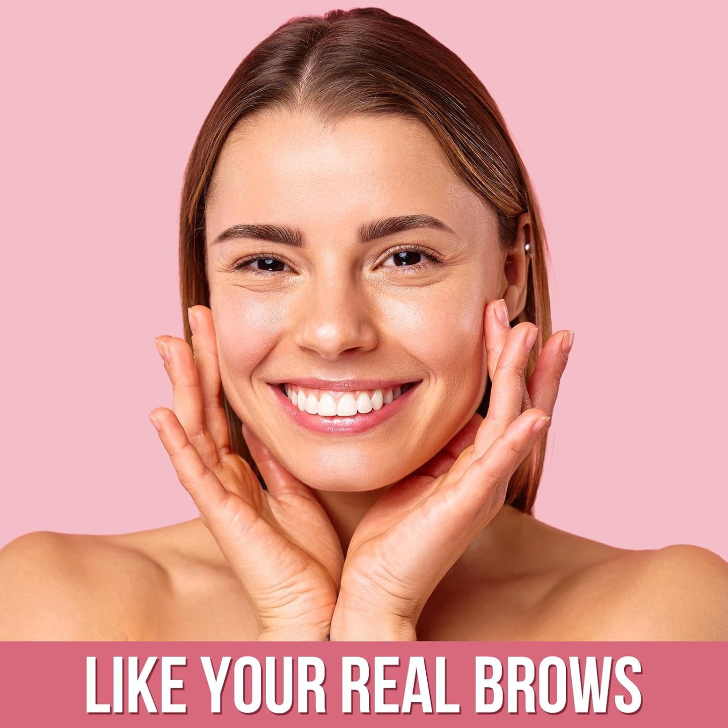 Eyebrow Pen - Microblading eyebrow pencil with Micro-Fork Tip & Precision Tip for Natural Brows, Eyebrow Pencils for Women, Dual-Ended Brow Brush, Waterproof, Light Brown