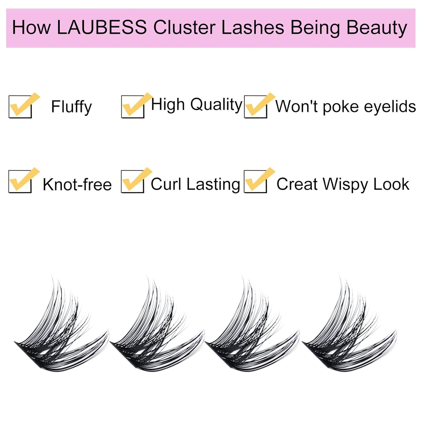 Lash Clusters 9-16mm Individual Lashes Wispy Cluster Lashes Mixed Length Reusable Eyelash Clusters DIY Eyelash Extension Individual Lash Extension Supplies (02-0.07C, 9-16mm)