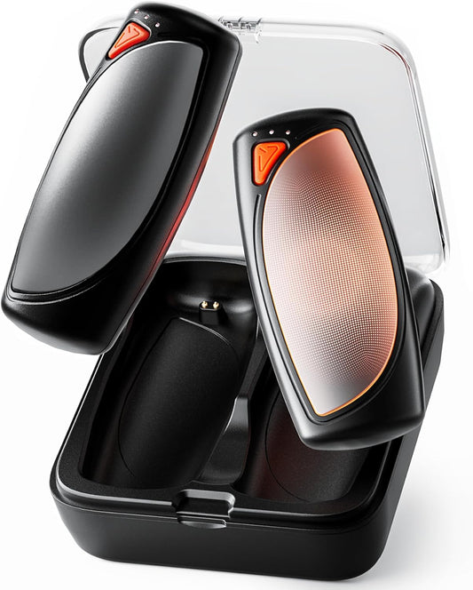 Hand Warmers Rechargeable 2 Packs, Double Sided Heating with AI Charging Case, 14000mAh Electric Hand Warmer Up to 36 Hours, Portable Heater Gifts for Christmas,Camping,Hunting